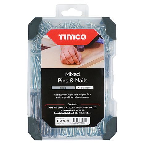 TIMCO Pins & Nails Mixed Tray
 - 495pcs (1/2)