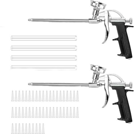 PU Foam Gun Set of 3 Foam Gun Metal Construction Foam Gun Dosing Gun with Ergonomic Plastic Handle for DIY and Professional (1/5)