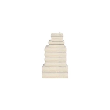 12-teiliges Handtuchset FROGN, cremefarben, 360 g/m² - Crezuo (1/4)
