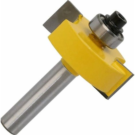 Punta per fresa con gambo da 8 mm e 6 cuscinetti per profondità di taglio variabili di 28,6 mm, 22,2 mm, 19,05 mm, 15,9 mm, 12,7 mm e 9,52 mm. Utensile per la lavorazione del legno. -Crezuo
