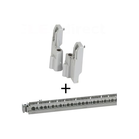 Legrand - Fixation + Support de borniers vide - Pour Coffret Plexo3 - 1/2R - 12M - 35 Trous - Ru00e9f. : 004817 + 001972