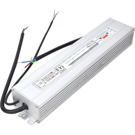 Alimentation LED 2-en-1 IP67 étanche, variateur intégré, entrée AC170260V 50/60Hz, sortie 12V 100W 8.33A, transformateur étanche pour rubans et spots extérieurs, usage intérieur/extérieur. (1/5)