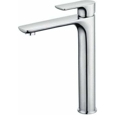 Mitigeur Lavabo Design à Bec Haut Grand Robinet Salle de Bain Chromé avec Mousseur Démontable Robinet de Lavabo en Laition Robinet haut salle bain (1/4)
