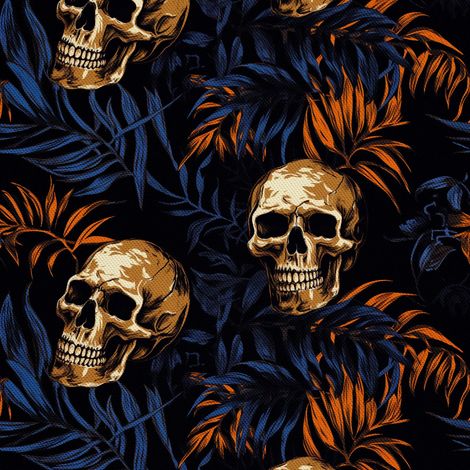 Tela decorativa para exteriores Oxford - Motivo de calavera I DX4300 (1/5)