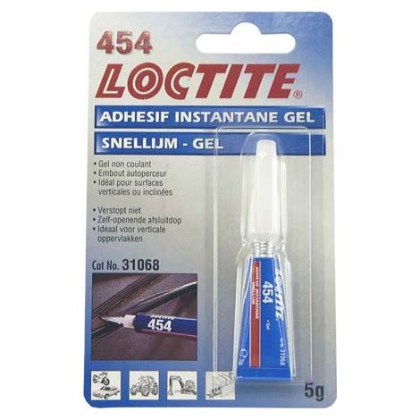 Super Glue Loctite Gel Transparent, Tube, 5 g, Loctite 454 ( Prix pour 1 ) (1/6)