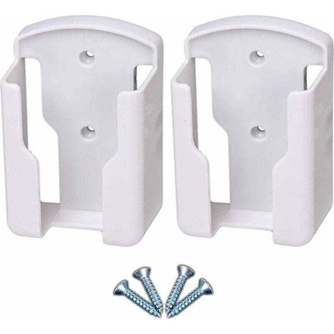 Support de télécommande mural pour systèmes de télévision et de climatisation Boîte de rangement murale pour télécommande univers pour télécommande, blanc, paquet de 2