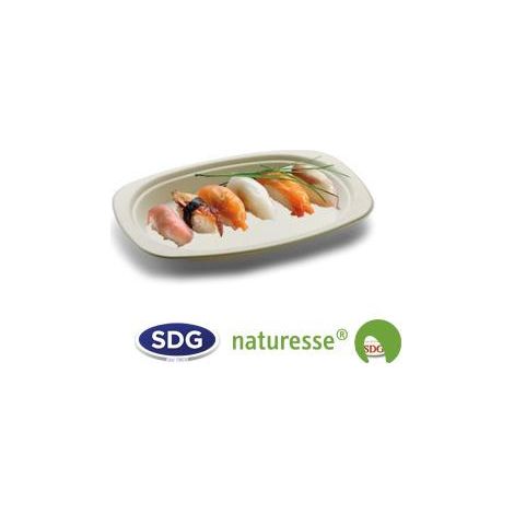 Assiette jetable ovale 23 x 16 cm en cellulose - 500 pièces - Ecobioshopping (1/4)