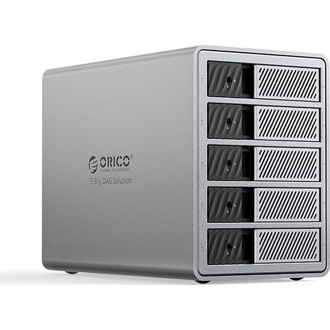 9858T3 Thunderbolt 3 Disk Array per 5 HDD/SSD SATA da 2,5" / 3,5" - Grigio (1/3)