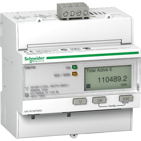 Contatore energia iEM3165 - 3P+N -inserzione diretta 63A - BACnet - MID - A9MEM3165
