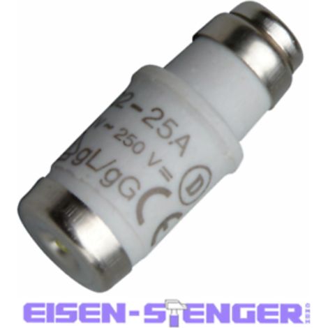 Kopp - NEOZED-Sicherungseinsatz,DA02 25A 380VAC – 250VAC gL = Ganzbereich Kabel und Leitungsschutz, Inhalt: 10 Stück - 327100010