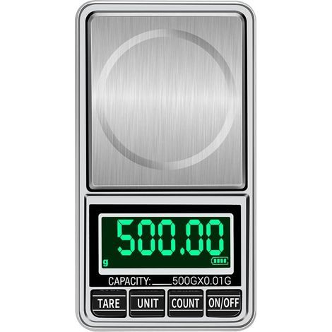 Portable Digital Jewelry Scale for Gold Jewelry, Mini Pocket Digital Scale, Professional Precision Electronic Scale, 500g / 0.01g Accuracy (1/5)