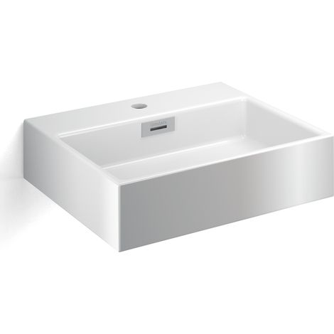 Lineabeta - Lavabo da appoggio/sospeso con foro rubinetto 49,5x42