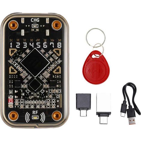 Lecteur de puce RFID + porte-clés Chameleon Ultra sans contact, émulateur de carte à puce 125 kHz/13,56 MHz, décodage de badge (1/5)