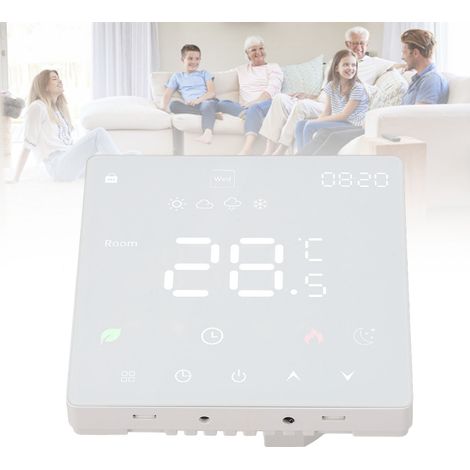 K6RH3A Smart Touch Konstanttemperatur-Thermostat für elektrische Fußbodenheizung, kompatibel mit Gasheizkesseln und wasserführenden Fußbodenheizungssystemen (90-240V AC). (1/5)