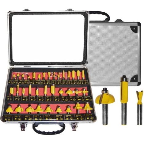 FRESE PER LEGNO AWTOOLS, SET DA 35 PEZZI, GAMBO DA 8 MM (1/2)