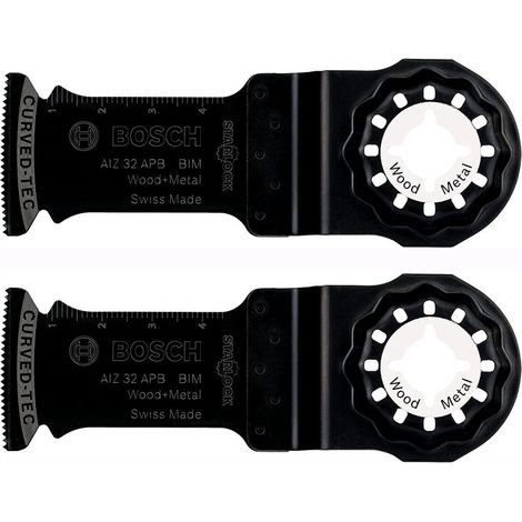 Bosch Accessories 2x Plunge blade AIZ 32 APB Wood and Metal (for wood and unhardened steel, 50 x 32 mm, Multi-tool accessory) (1/5)