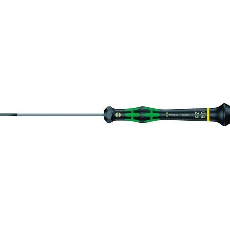Cacciavite di precisione Wera per elettronica, piatto, 2,5x0,4x80 mm