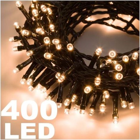 Guirlande Lumineuse 400 Lumières Firefly Led Blanc Chaud Contrôleur 8 Fonctions Intérieur