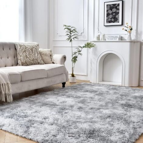Rug 120x160cm - Ultra-soft thick plush non-slip living room rug for living room, bedroom or hallway - Large long pile floor rug (1/4)