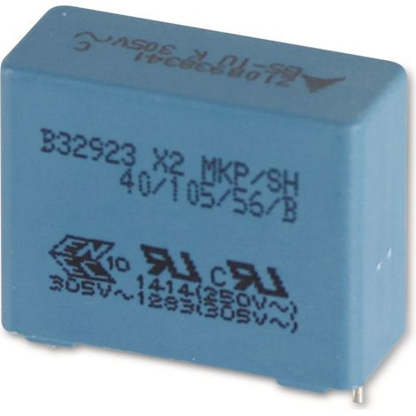 Condensateur anti-parasitage EPCOS B32923, 1 µF, 305 V, radial, RM 22,5 (1/3)