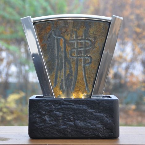 Köhko Zimmerbrunnen 25101 aus Edelstahl mit LED-Beleuchtung (1/3)