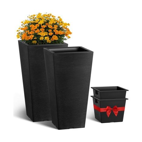 Pot de Fleurs - Lot de 2 - Grande Jardinière Plantes 570 mm (1/5)