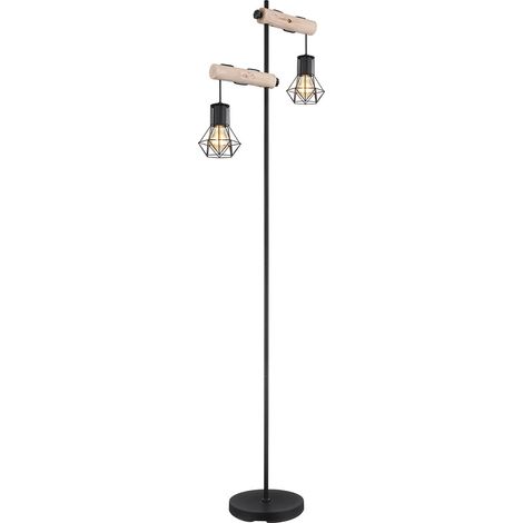 Globo - lámpara de pie - Priska - negro - metal - E27 - 54017-2S