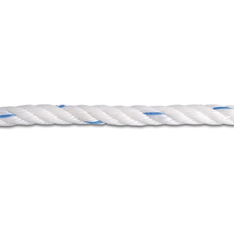 Bobine de Corde en Polypropylène Torsadée 5,6 T Ø 20 mm x 70 m Blanc/Bleu