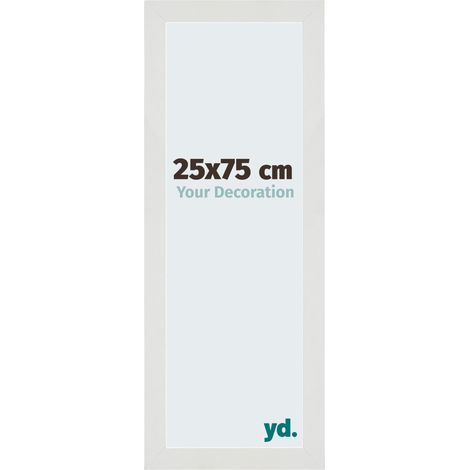 yd. - Cadre photo 25x75 - Blanc Mat - MDF - Mura