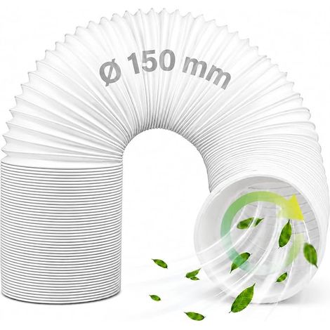 Tuyau de climatiseur portable Diamètre 15cm Climatiseur Mobile Tuyau évacuation Climatiseur Mobile pour climatiseur d'échappement Compatible avec Les climatiseurs Mobiles LG,Delonghi et Autr (1/5)