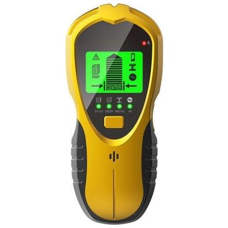 Detector de pared 4 en 1, detector de metales de pared con pantalla LCD, detector de montantes, detector alimentado por batería de 9 V para detectar metales, cables eléctricos y montantes de madera en (1/4)