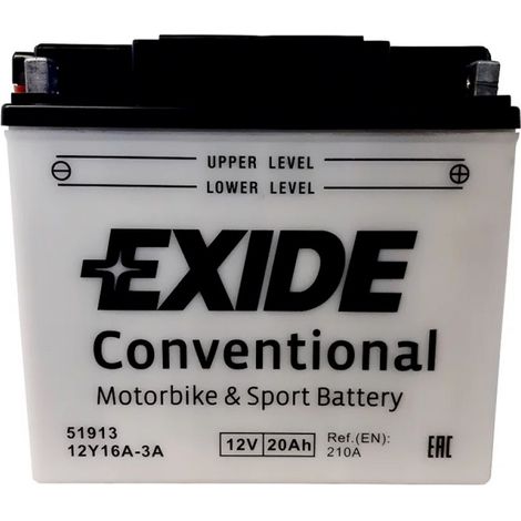 Batterie moto Exide 12Y16A-3A 12v 20ah 210A
