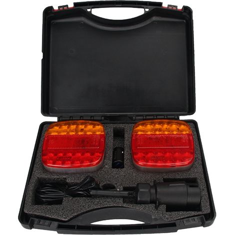Luci posteriori a LED magnetiche wireless, colore rosso GRANITE, con custodia (1/3)