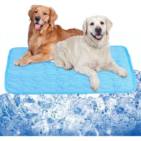 Tapis Rafraichissant Chien,100x70cm Grand Tapis Fraicheur de Refroidissement Chats,Non Toxique Cooling Mat d'Été,Tapis Chien Reste