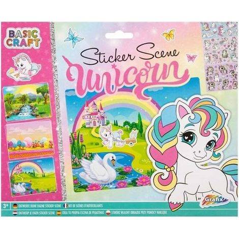 Einhorn-Sticker-Malbuch