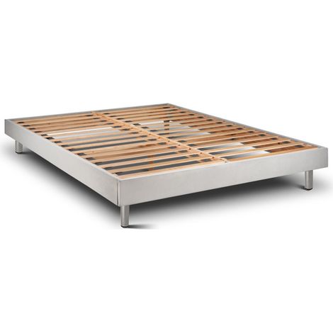 Cadre de Lit Milano Cement Pieds Métal 135x200