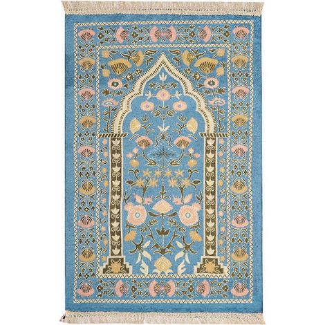 Tapis de prière bleu pour le culte - (1/5)