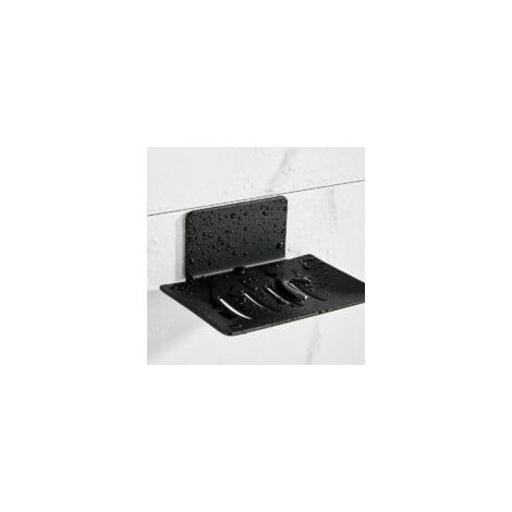 Porte Savon Mural sans Perçage Porte-Savon Douche(Noir) en Acier Inoxydable Porte Savon INOX Auto-Adhésif pour Stocker Eponges Brosses Savon pour Salle de Bain Cuisine Balcon (1/5)