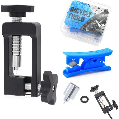 Lot de 3 Outil de sertissage, Coupe-tube hydraulique, Insertion aiguille, Compatible Shimano Olive, Vélo route VTT