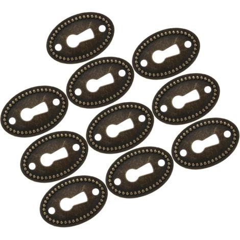 Uonlytech Lot de 10 cache-serrures ovales vintage en alliage (35 (1/5)