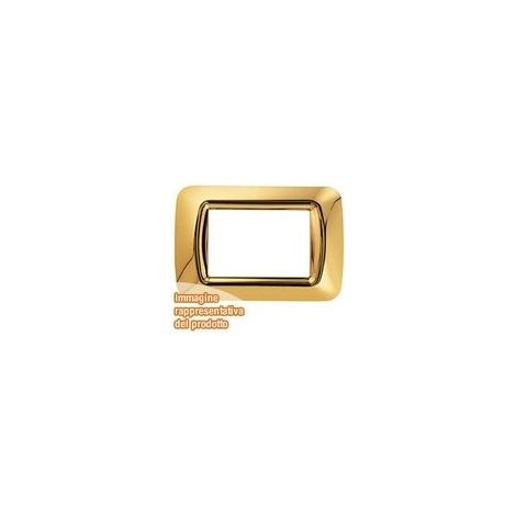 Placca 4 Posti Oro Antico Top System (Gewiss Cod. Gw22664)