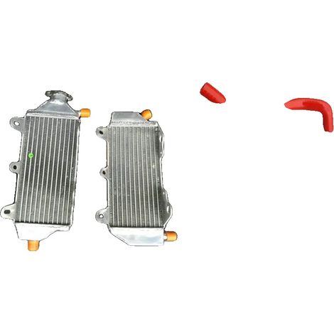 Radiador y conjunto de tuberías, mayor capacidad de refrigeración, construcción duradera, rojo. (1/2)