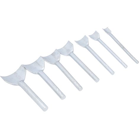7 Pièces Emporte-Pièces en Acier Carbone pour Gravure sur Cuir, Outils Artisanaux Demi-Ronds