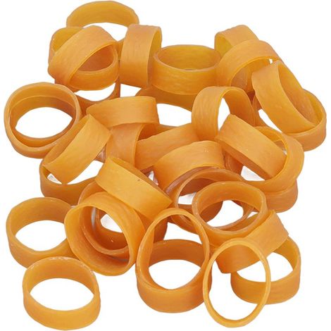 120 elastici morbidi e resistenti, larghi 10 mm, con circonferenza di 80 mm, per uso industriale. (1/5)