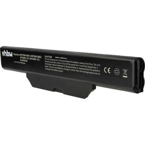 vhbw Akku Ersatz für HP HSTNN-IB52, HSTNN-IB51, HSTNN-LB51, HSTNN-I40C für Notebook (4400 mAh, 10,8 V, Li-Ion) (1/5)