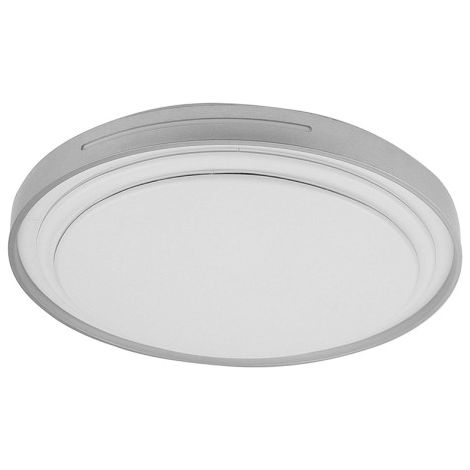Plafón Argus 60 W blanco/plata 5880 lm 49x49x8 cm mando regulable