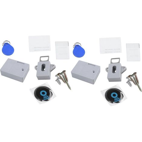 Deux serrures intelligentes RFID dissimulées/serrures électroniques de placard ne nécessitant aucune intervention manuelle (1/5)