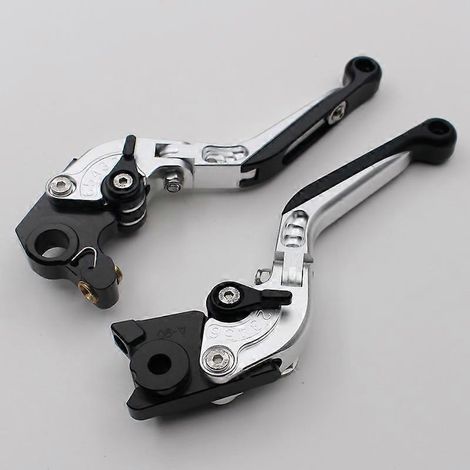 Convient aux motos KTM 690 Enduro R : poignée de frein réglable en alliage modifiée, biellette de direction, accessoires (argent) (1/4)