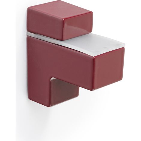 Soporte Regulable para Baldas de Cristal y Madera  Fabricado en Zamak  Acabado en Burdeos  Para Baldas con Espesores de 3-20 mm  Medidas 245248 mm  Sistema de Fijación  2 Unidades -