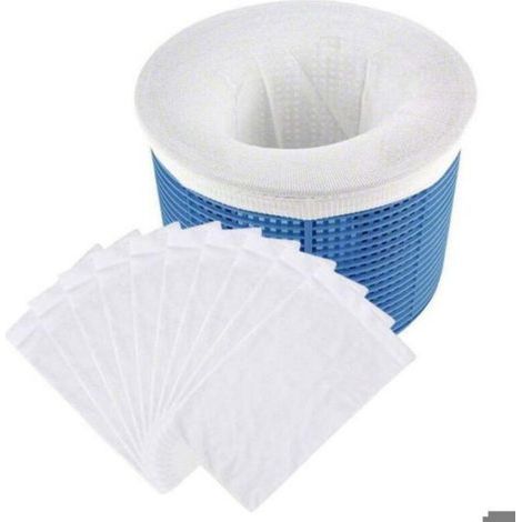 pour piscine30 Chaussettes de Skimmer Haute Qualité, pré Filtre jetable Universel pour Panier de Piscine et Spa (1/5)